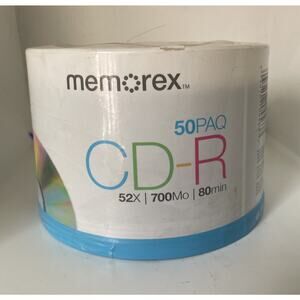 Memorex 700MB 80Min 52x Data CD-R Media 50-Pack Spindle NEW IN PACKAGE